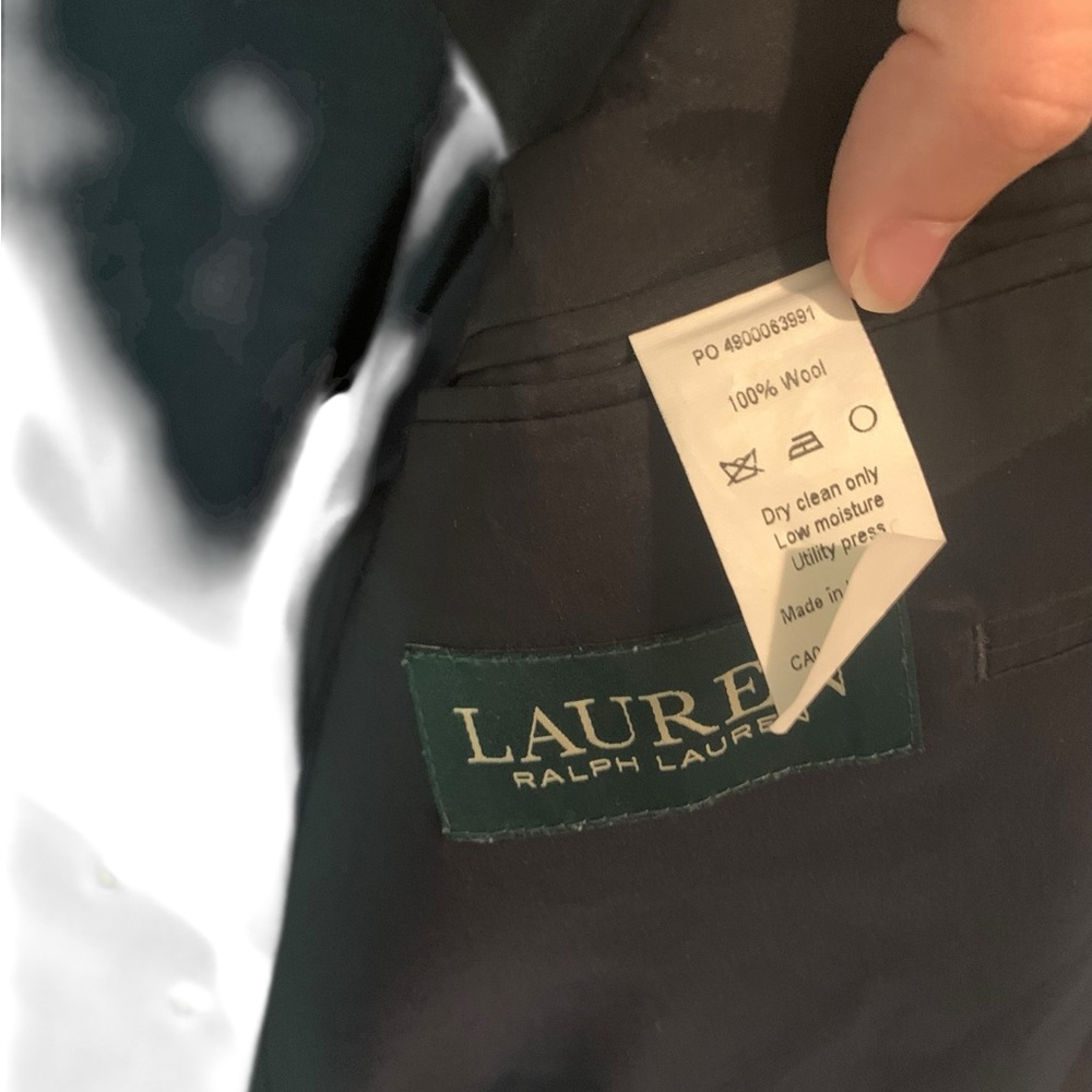 Lauren Ralph Lauren Navy Blue Wool Blazer Size L 46 - Picture 4 of 8